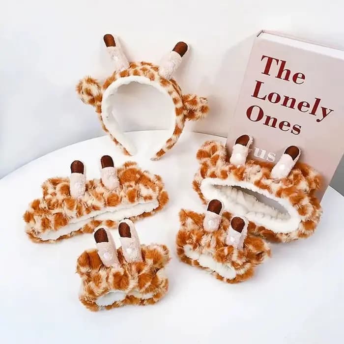 Bandes de Sauna artificiel astiques et Absorbantes en Forme de Girafe pour le Lavage du Visage, Accessoire de Soins de la Peau, pour le Maquillage