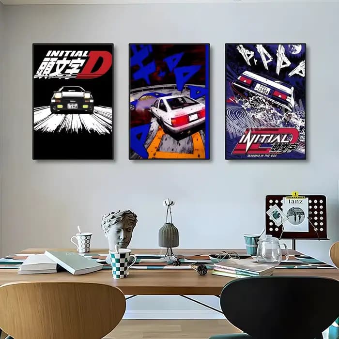 Affiches classiques et impressions d'art mural adaptées aux salons, chambres à coucher, bars et décoration intérieure. I-Initial D