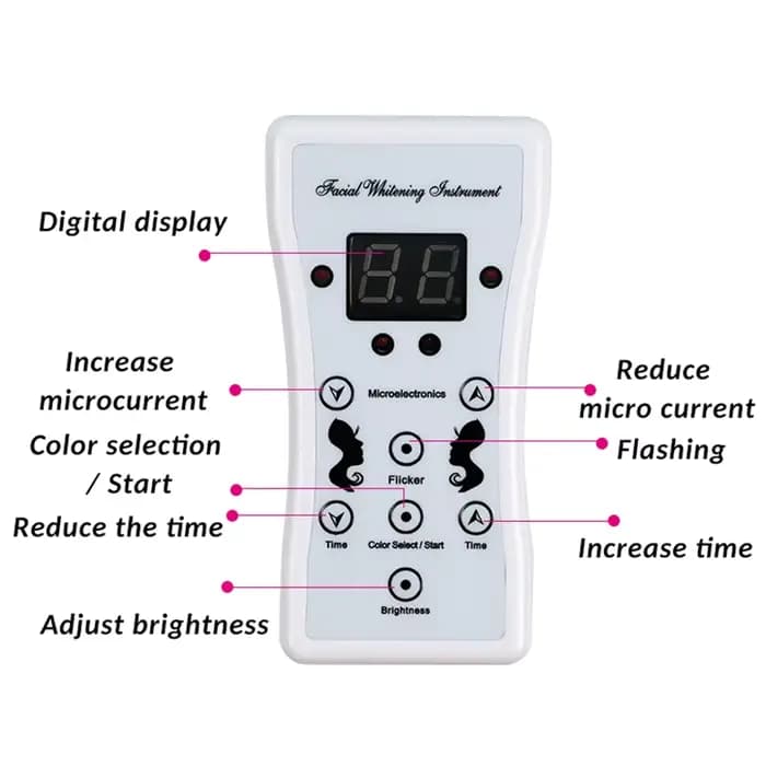 Masque LED pour le visage, 7 couleurs, masque de beauté LED, rajeunissement de la peau, anti-acné, photothérapie, blanchiment, resserrement de la peau, outil de soin à domicile