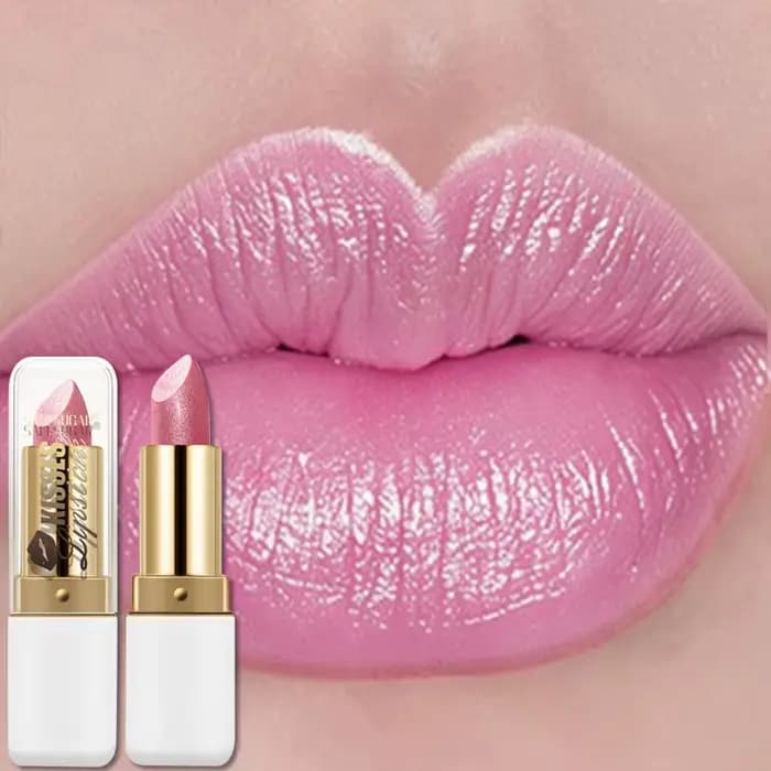 Rouge à lèvres velours à paillettes violettes nacrées