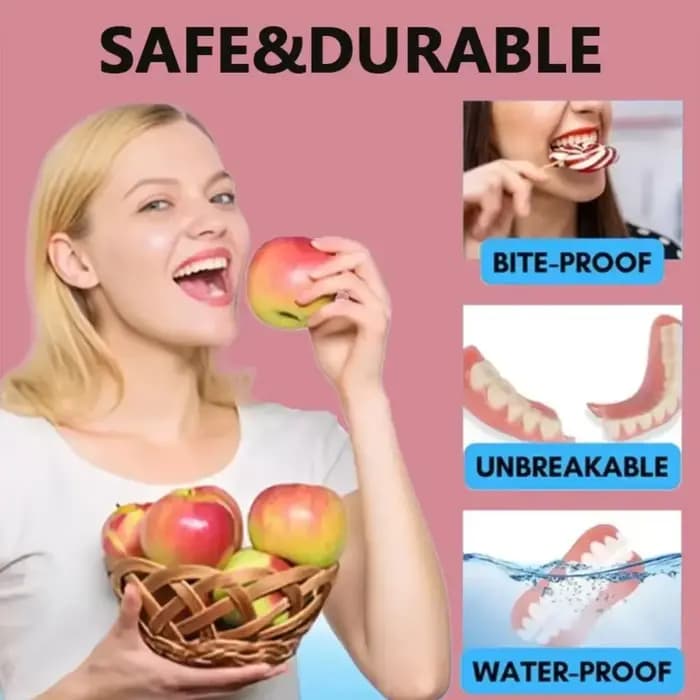 Kit de décoration de prothèses dentaires : met en valeur la beauté du sourire, ajustement naturel, matériau confortable, prothèses pratiques, soins dentaires