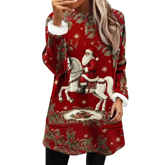 Sweat-shirt polaire bonhomme de neige de noël pour femmes, imprimé en 3D, mode décontractée, Streetwear, col rond, pulls à capuche, hauts Harajuku, tissus pour femmes