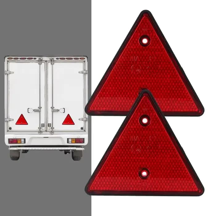 Réflecteurs arrière rouges, accessoires de voiture, Triangle réfléchissant adapté pour remorque moto caravane camion bateau