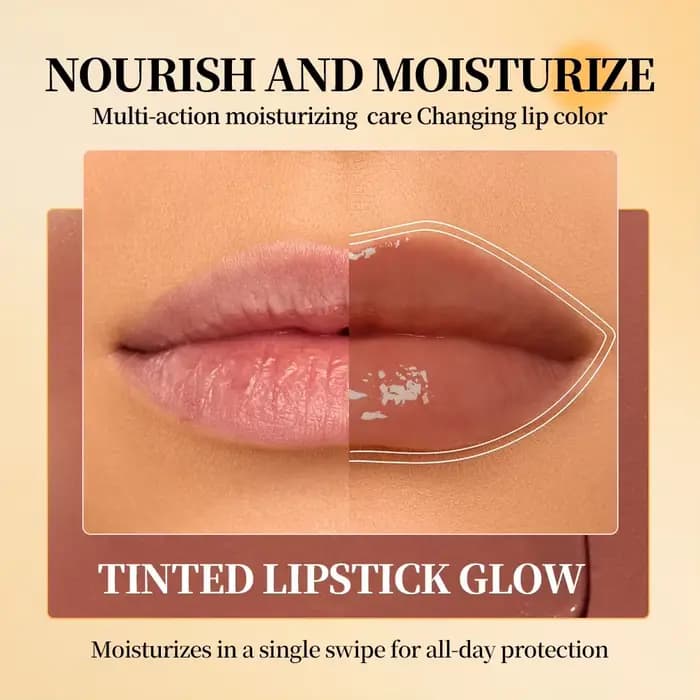 QIBEST baume à lèvres transparent naturel hydratant miel rouge
