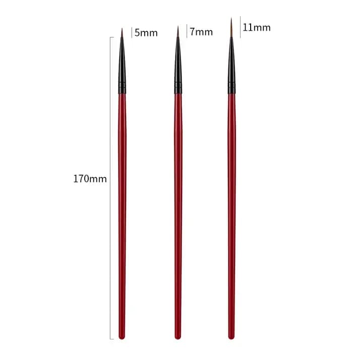 Pinceau de peinture pour Nail Art, 3 pièces/ensemble, stylo à dessin de ligne à fines rayures, pointes de Gel UV, outil de manucure de conception française 5/7/11mm