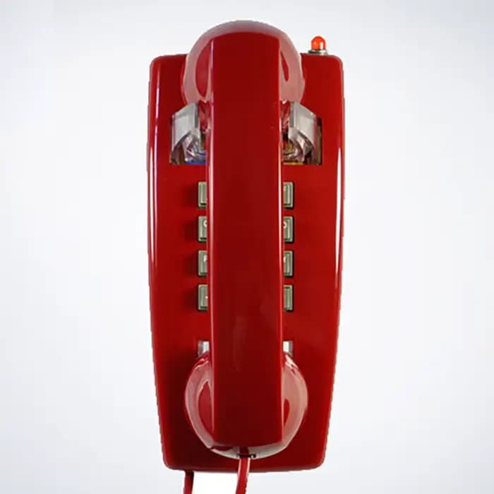 Téléphone fixe filaire mural, avec sonnerie forte et contrôle du volume du combiné, indicateur de l'appelant, flash teleEco