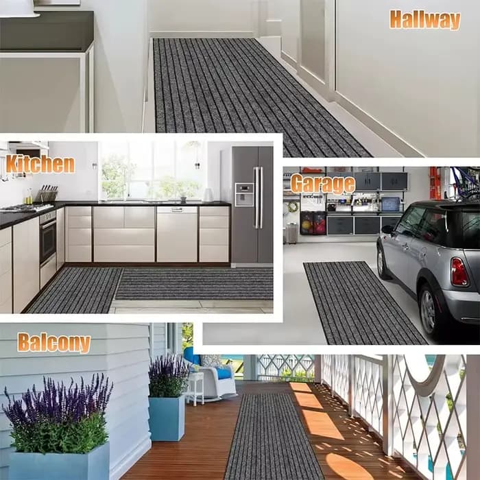 Tapis de cuisine rayé uni DIY 40 cm × 3 m, tapis de sol, décoration de chambre, tapis antidérapant, décoration de la maison, tapis de couloir
