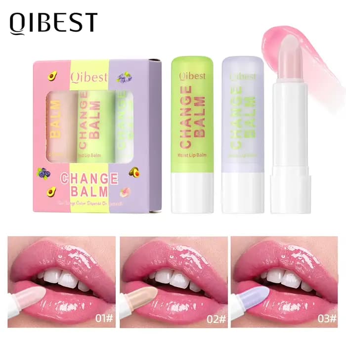 QIBEST – Ensemble de rouges à lèvres qui changent de couleur