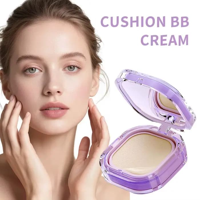 Fond de Teint Liquide Éclaircissant Violet pour Femme avec Coussin d'Air