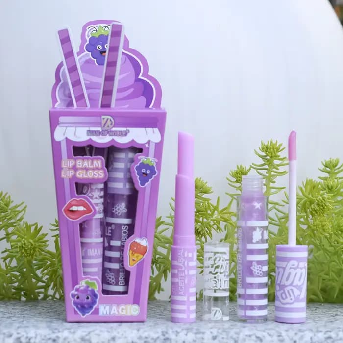 Ensemble de 2 brillants à lèvres brillants en forme de crème glacée