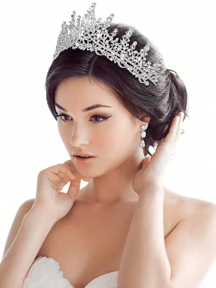 Couronne de mariée de style baroque européen, entièrement sertie de diamants, pour mariage, dîner, anniversaire, défilé, coiffure incrustée de diamants