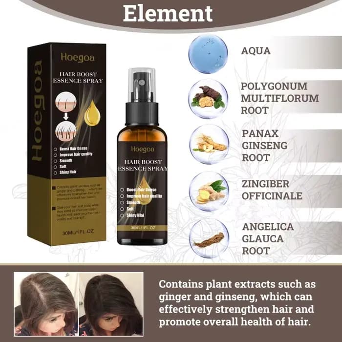 Spray épaississant Anti-chute de cheveux, nourrit le cuir chevelu, renforce les racines, stimule le Volume, réparation, favorise la croissance saine, cheveux brillants et volumineux