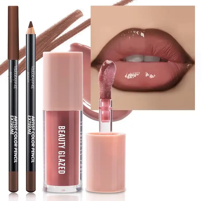Maquillage pour les lèvres Texture velours 2 pièces/ensemble
