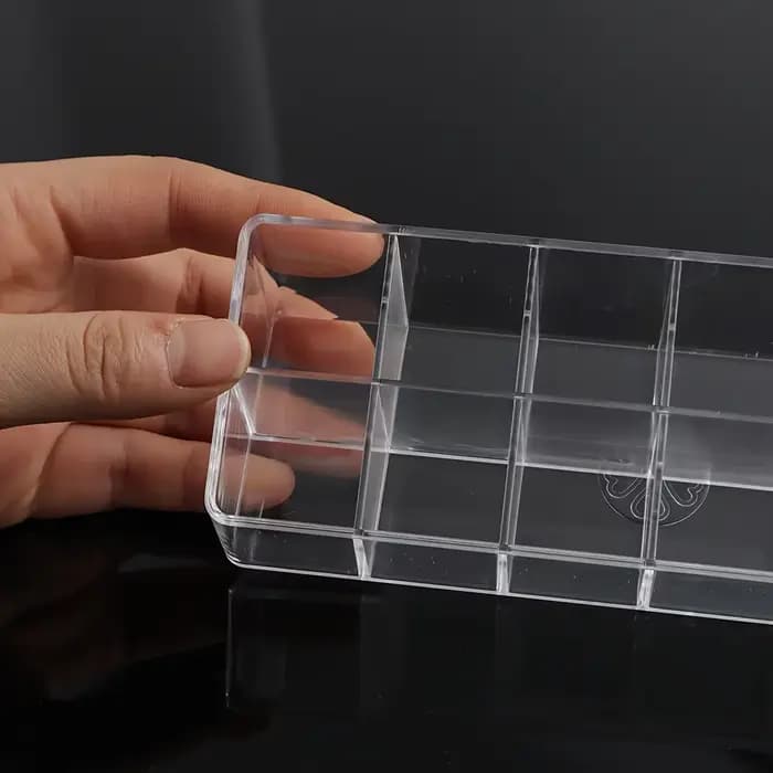 Support de rouge à lèvres transparent à 12 grilles
