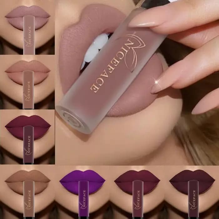 NICEFACE 34 couleurs brillant à lèvres imperméable nu mat liquide rouge