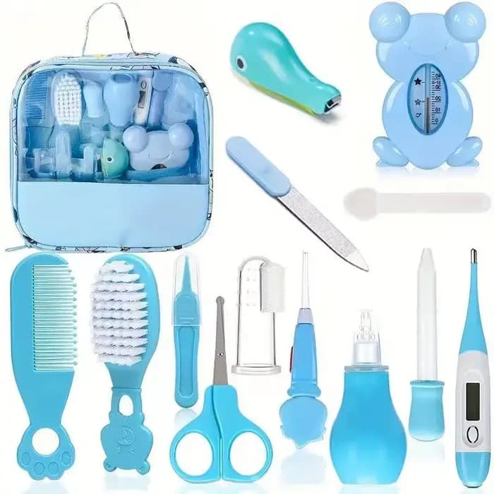 Ensemble de soins pour bébé, kit de soins de sécurité pour nouveau-né avec coupe-ongles, peigne à cheveux, aspirateur nasal