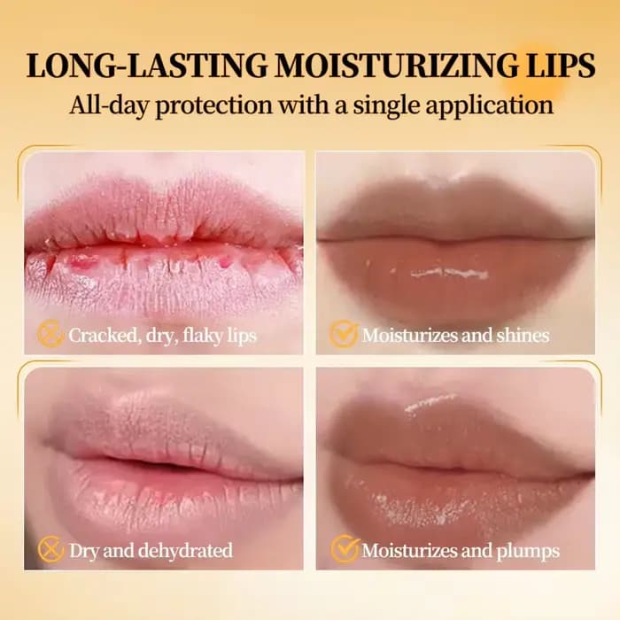 QIBEST baume à lèvres transparent naturel hydratant miel rouge