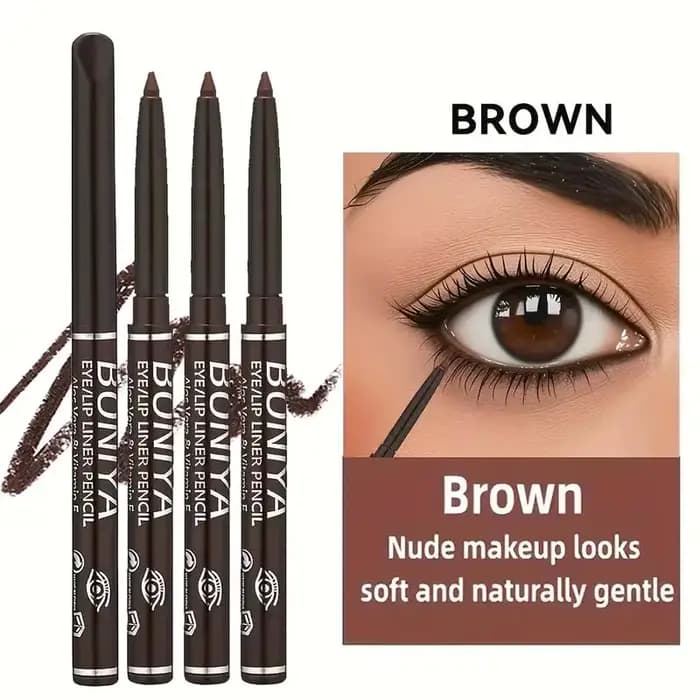 Eyeliner brun noir soyeux, lisse, imperméable et résistant à la sueur, longue durée, 3 pièces