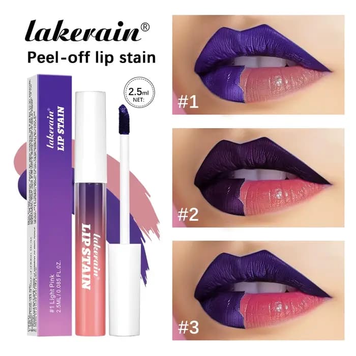 3 pièces/ensemble tache à lèvres décoller et révèle longue durée imperméable rose teinte