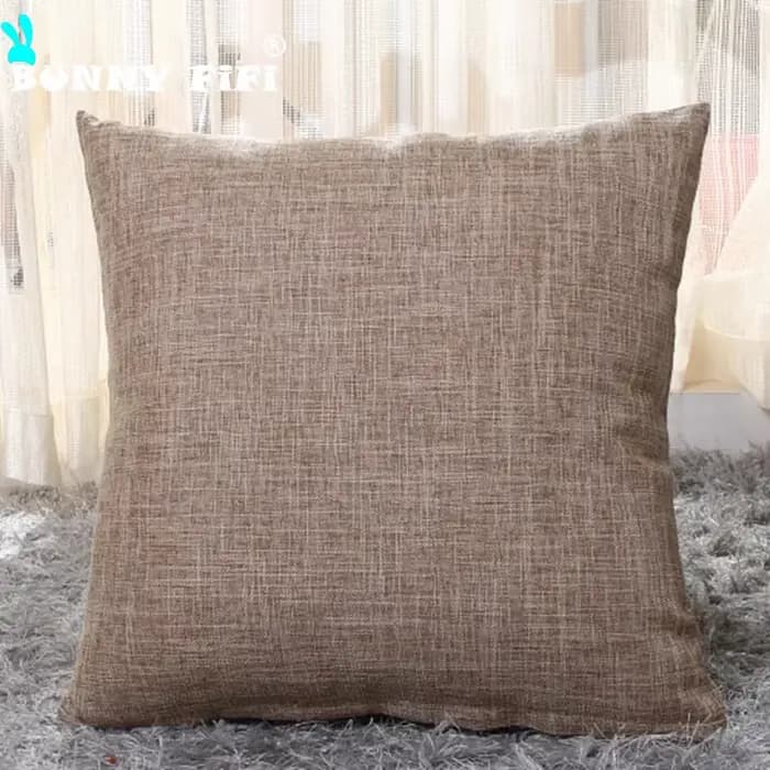 Housse de coussin en coton et lin pour la maison, taie d'oreiller décorative, couleur unie, jaune, gris, bleu, vert, Orange, blanc, 45x45CM