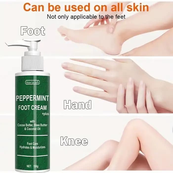 Crème pour les pieds à la menthe - Hydrate la peau - Sans alcool, crème de soin pour les pieds secs pour hommes et femmes - Convient aux pieds secs | Crème pour les pieds à la menthe