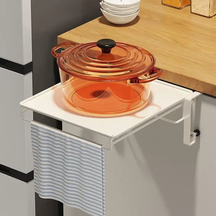 Meuble pliable mural, bureau, table de buanderie, étagère de cuisine gain de place avec porte-serviettes, extension de comptoir, rangement