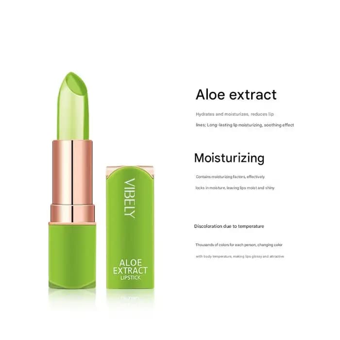 VIBELY 7 couleurs baume à lèvres changeant d'humeur naturel Aloe Vera rouge