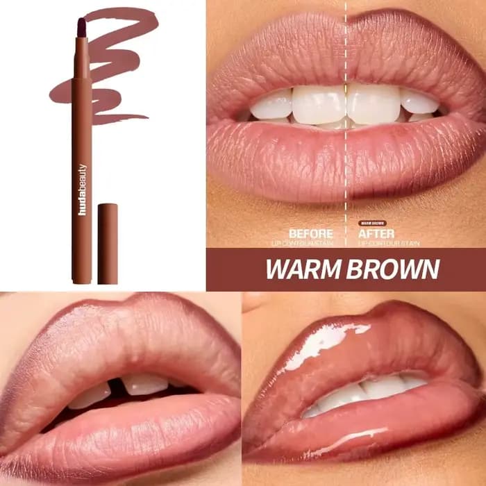 Crayon à lèvres Huda Beauty Nude Mat Imperméable Anti-transfert Rouge Cerise – Stylo Contour
