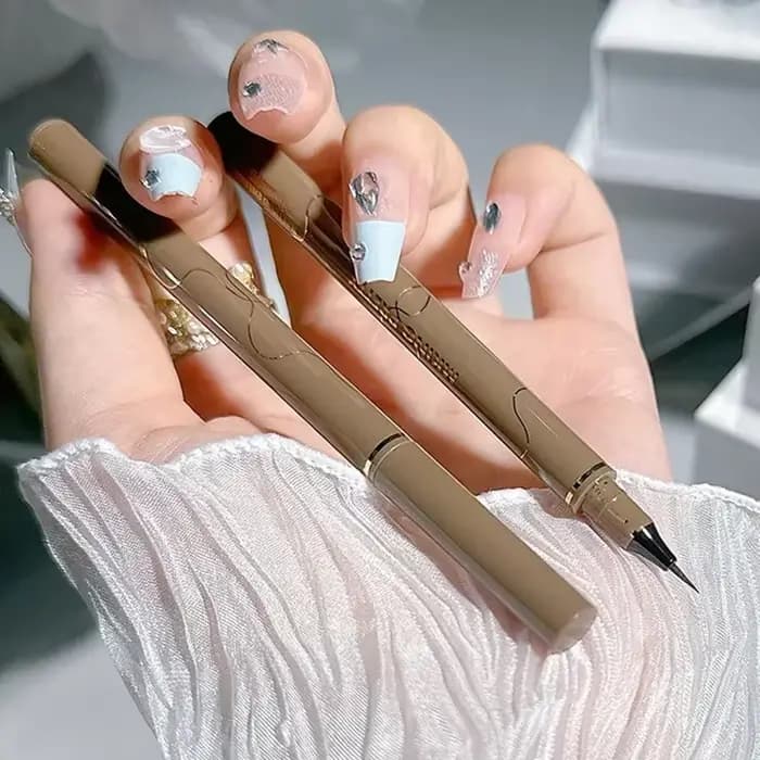 Stylo eye-liner ultra fin pour cils inférieurs, noir, marron, résistant à l'eau, durable, lisse, vers à soie, outils de maquillage pour les yeux