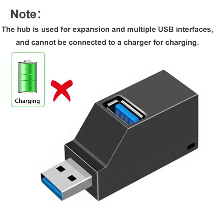 Adaptateur HUB USB 3.0, Mini boîtier séparateur 1 à 3 Ports USB 2.0 haute vitesse pour PC portable, lecteur de carte disque U