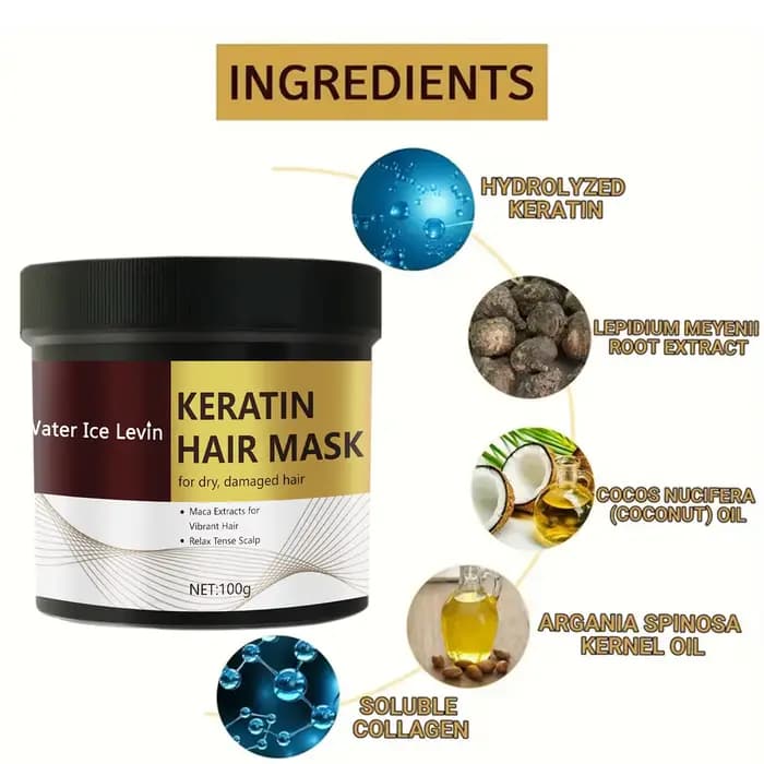 Masque capillaire magique à la kératine, réparation rapide en 5 secondes, cheveux crépus endommagés, doux, lisse, brillant, lissage, hydratant en profondeur, soins capillaires