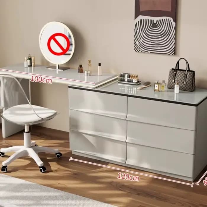 Coiffeuse Design naturel moderne Simple maquillage coiffeuse chambre fille bureau Mesa De Maquillaje maison accessoires