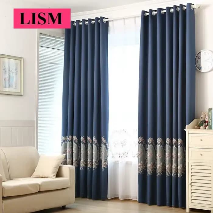 Rideaux occultants américains en lin et coton brodé de fleurs, décoration de fenêtre pour chambre à coucher, salon, balcon, Tulle blanc personnalisé