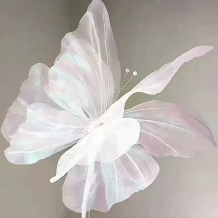 Simulation de papillon romantique en soie 3D, pour anniversaire, mariage, fête en plein air, photographie de fenêtre, accessoire de décoration de fond
