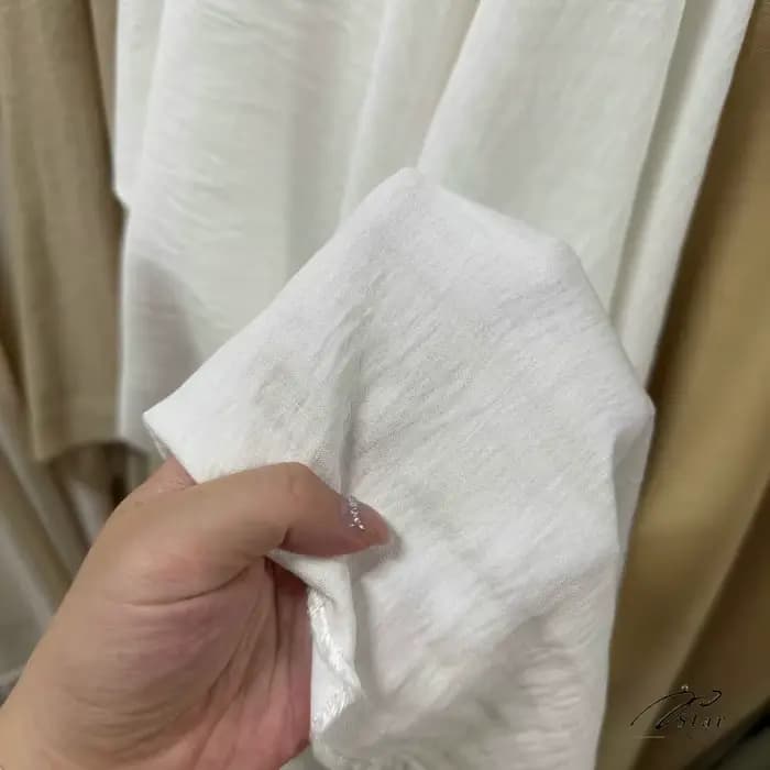 Tissu en coton et lin texturé blanc à rayures en relief, doux, fluide et agréable pour la peau, idéal pour chemises, robes, pantalons à jambes larges et couture DIY