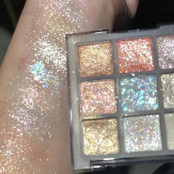Palette de fards à paupières à paillettes