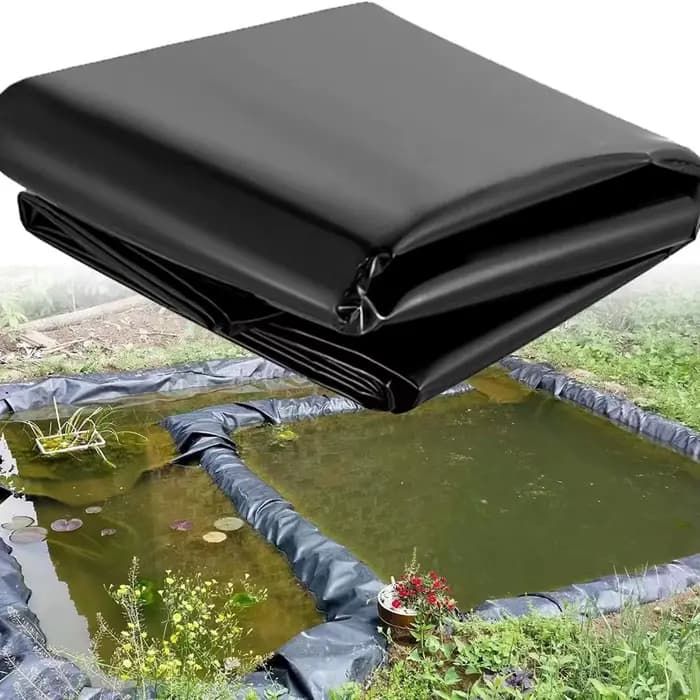 Bâche de bassin pour poissons, membrane imperméable noire flexible pour jardins, piscines, ruisseaux, fontaines, aménagement paysager renforcé