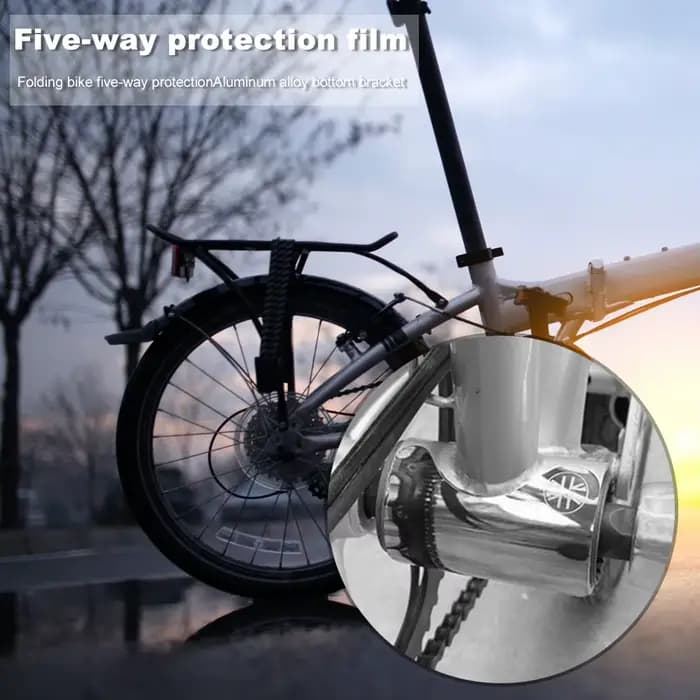 Support de pédalier de vélo pliant, coussinet de protection pour cadre Brompton BB, autocollant