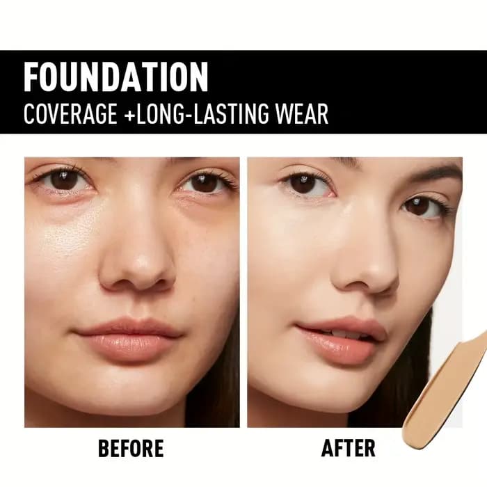 Fond de teint liquide mat et lisse – Effet naturel multicolore