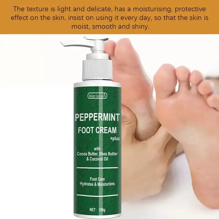 Crème pour les pieds à la menthe - Hydrate la peau - Sans alcool, crème de soin pour les pieds secs pour hommes et femmes - Convient aux pieds secs | Crème pour les pieds à la menthe