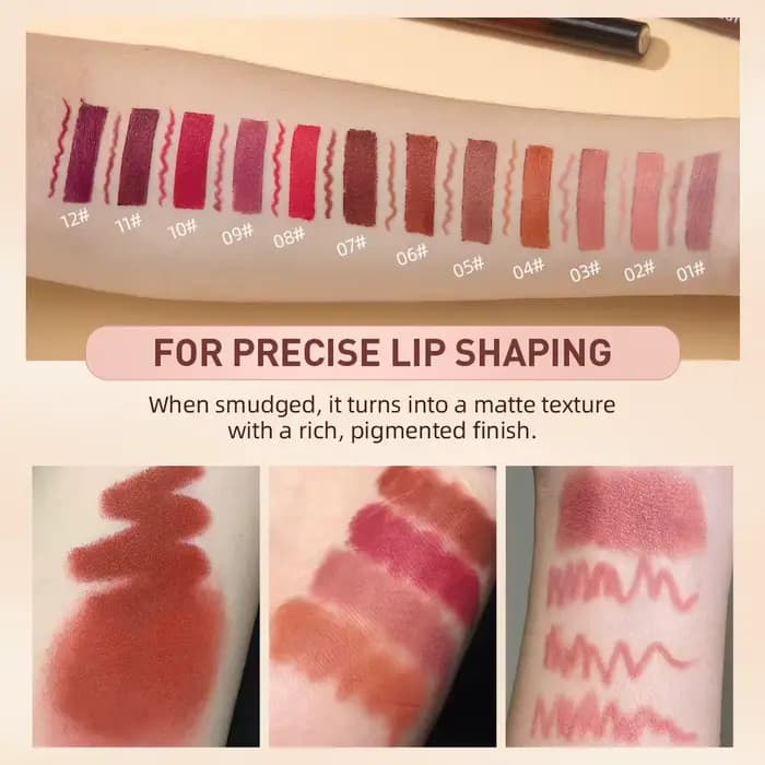 QIBEST mat nu rouge à lèvres stylo longue durée Lipliner crayon
