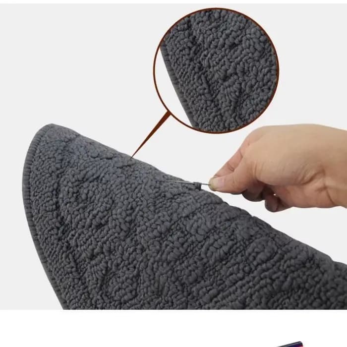 Paillasson demi-rond en caoutchouc pour porte d'entrée de maison, intérieur, antidérapant, pour couloir d'entrée, salle de bain, tapis de sol durables