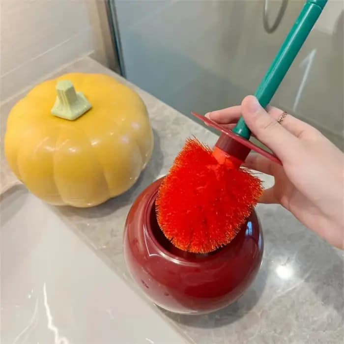 Brosse de toilette rouge, support de toilette, accessoires de salle de bains, brosse de lavabo créative en forme de cerise, ensemble de supports de brosse de toilette
