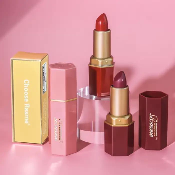 CHOOSE RASME Rouge à lèvres en barre chocolatée 6 couleurs, effet nacré, longue tenue, mat, waterproof