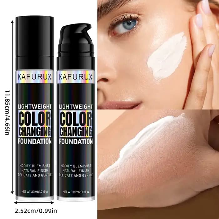 Fond de teint magique changeant de couleur