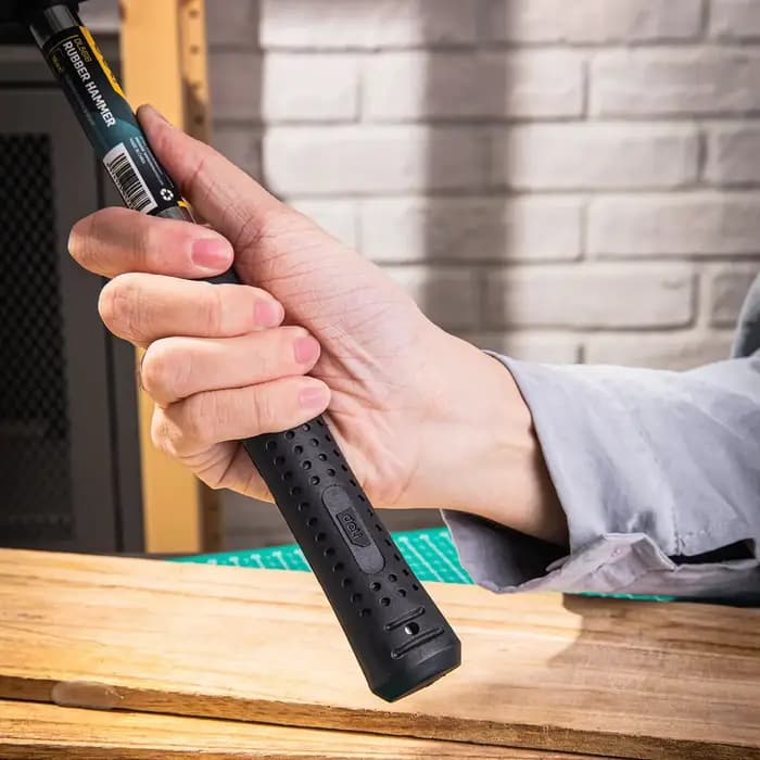 Marteau en caoutchouc durable avec tête en caoutchouc pour le camping, les travaux de pose de revêtements de sol, les piquets de tente, la menuiserie, les tâches de frappe douce sans endommager