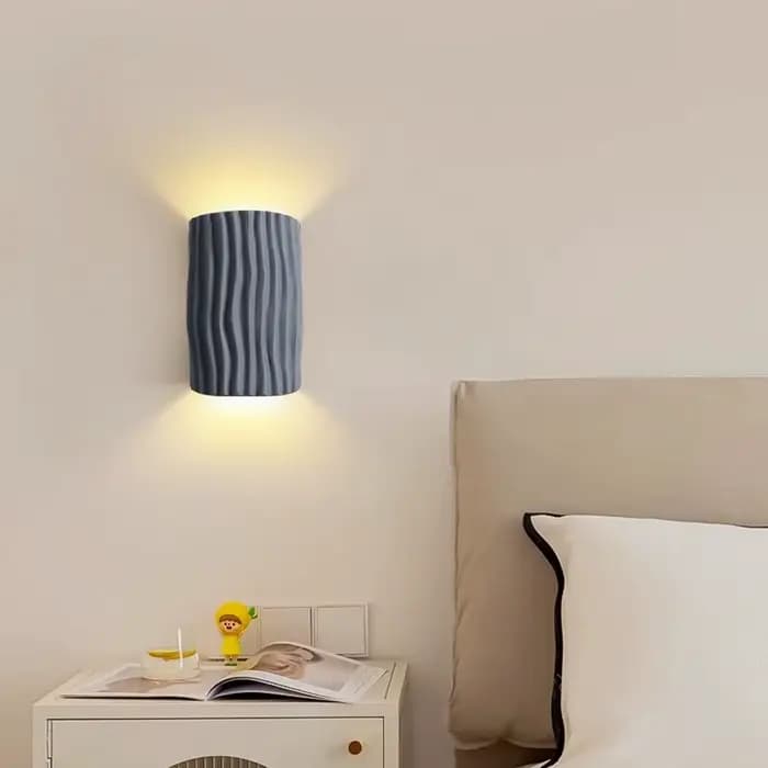 Lampe murale de chevet pour chambre à coucher, lumière décorative de fond de mur de salon style crème, lumière LED d'ambiance pour couloir