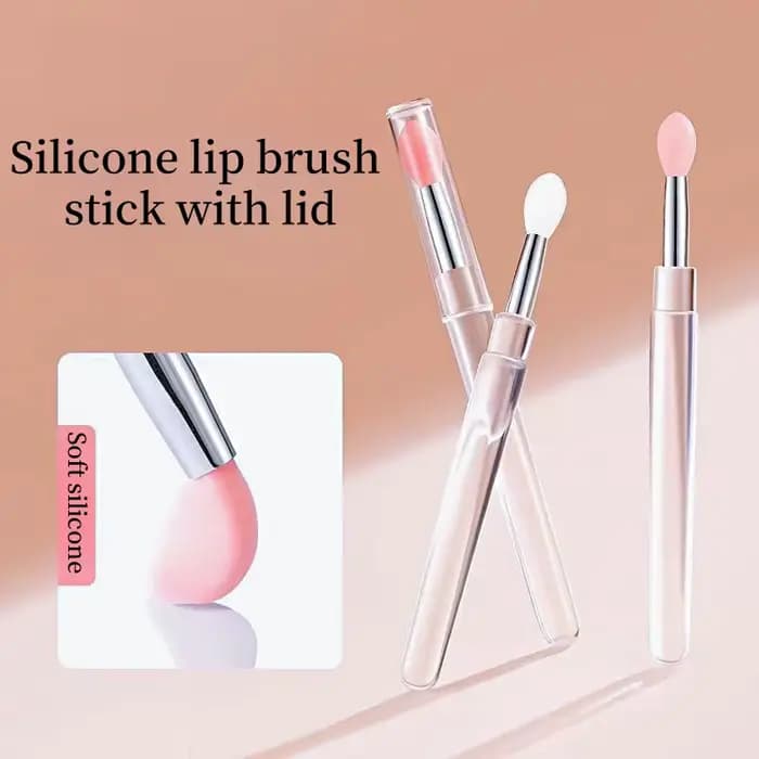 Brosse à lèvres en Silicone avec couvercle