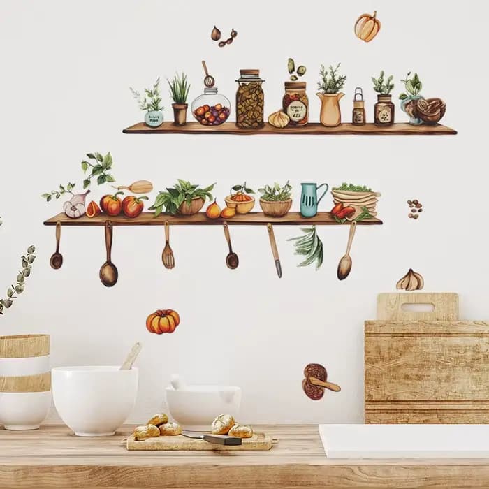 Stickers muraux décoratifs pour salle à manger, appareils de cuisine créatifs, embellissement de fond, amélioration de l'habitat