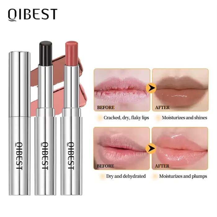 QIBEST baume à lèvres transparent naturel hydratant miel rouge